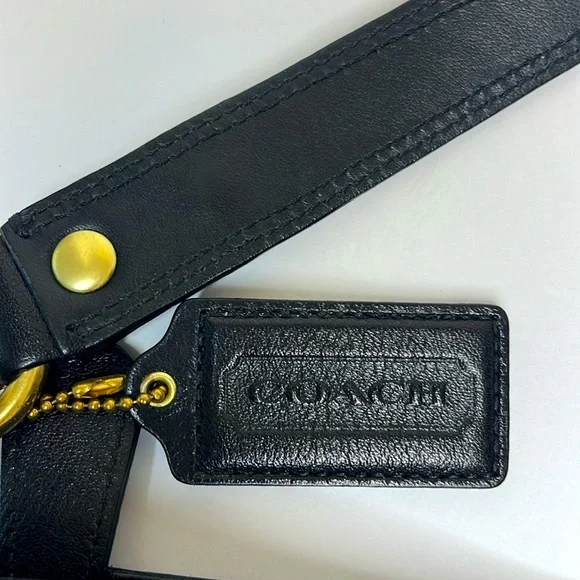 Coach Zoe Leather Gold Studded Shoulder Bag: S-M - Picture 8 of 12